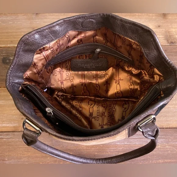 Tignanello Suede and Leather Shopper Bag - Picture 5 of 8